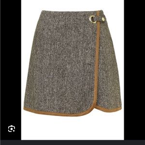 Topshop tweed wrap skirt